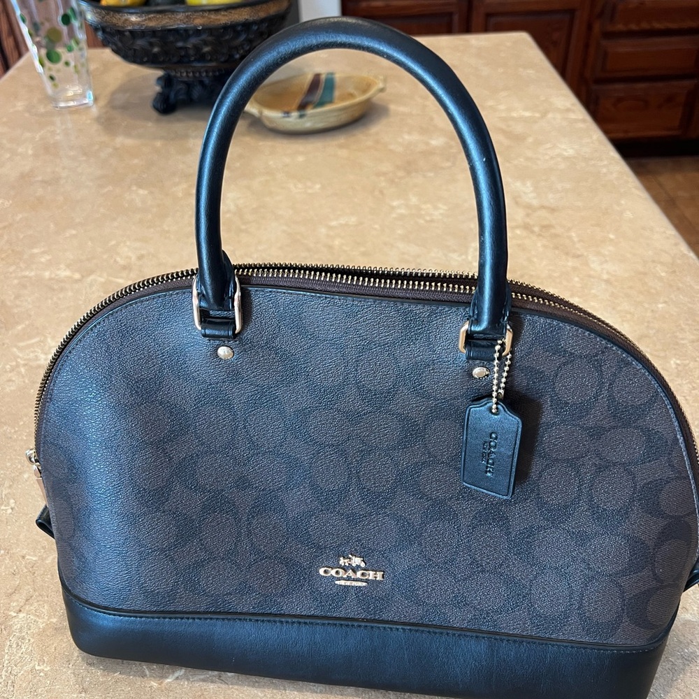 Dark brown Coach purse
